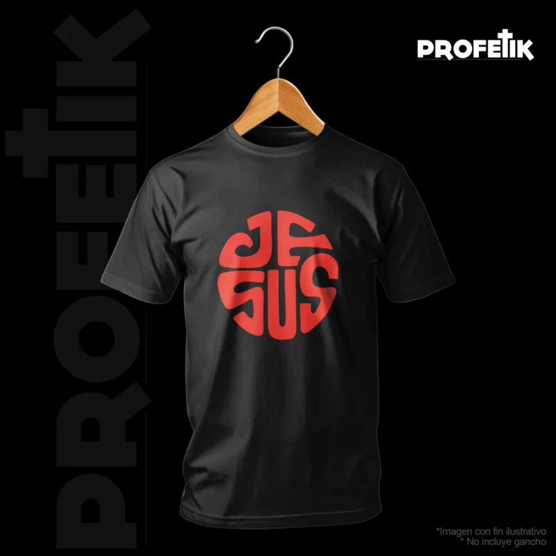 Playera Cristiana Diseño Circular "JESUS"
