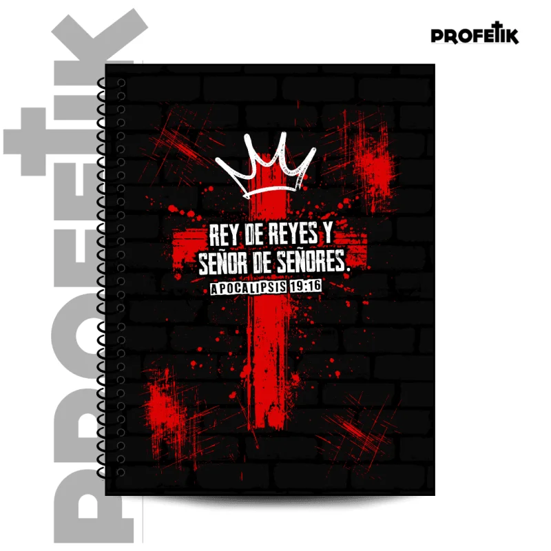 Libreta Cristiana con Diseño "Rey de Reyes" Apocalipsis 19:16